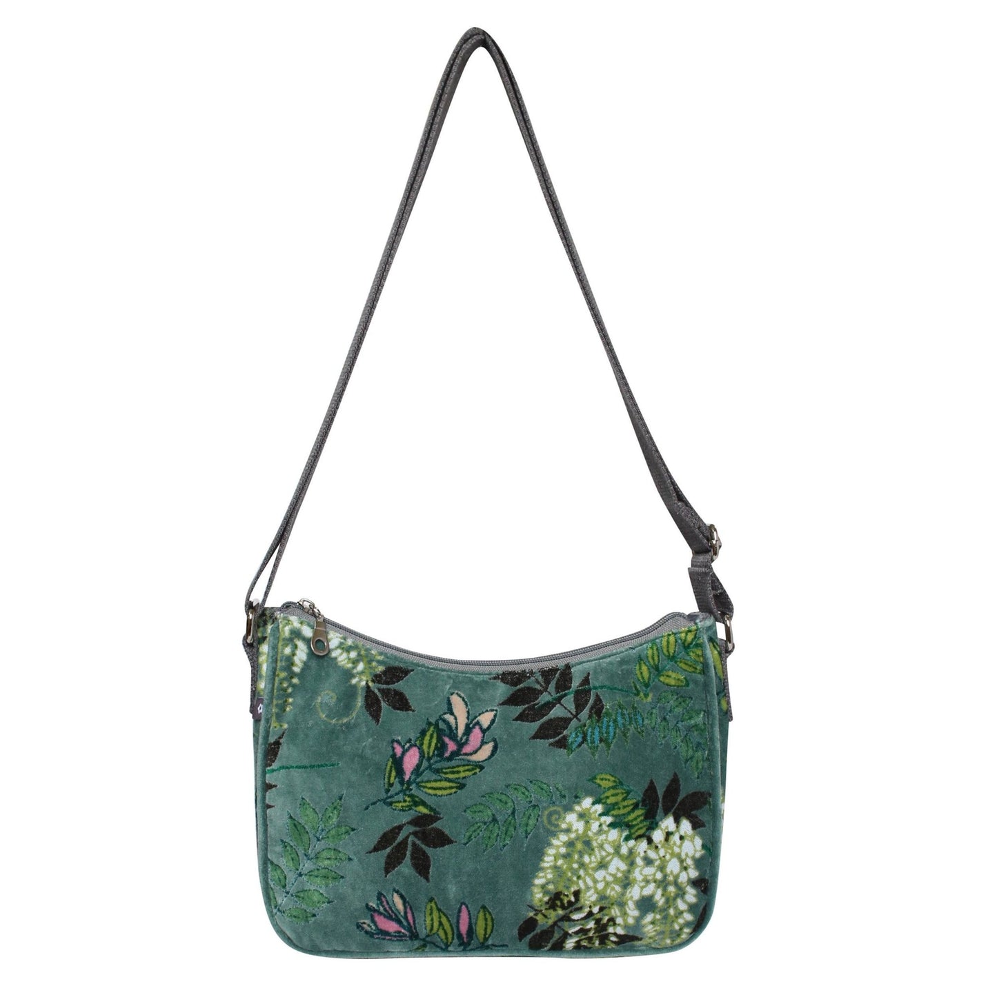 Green Botanical Velvet Emily Bag | The Jewellery Stop