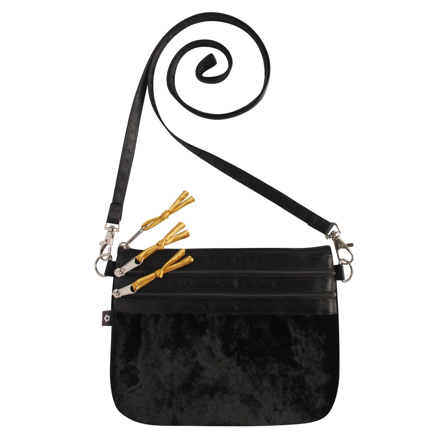 Black Velvet Zip Pouch Bag | The Jewellery Stop