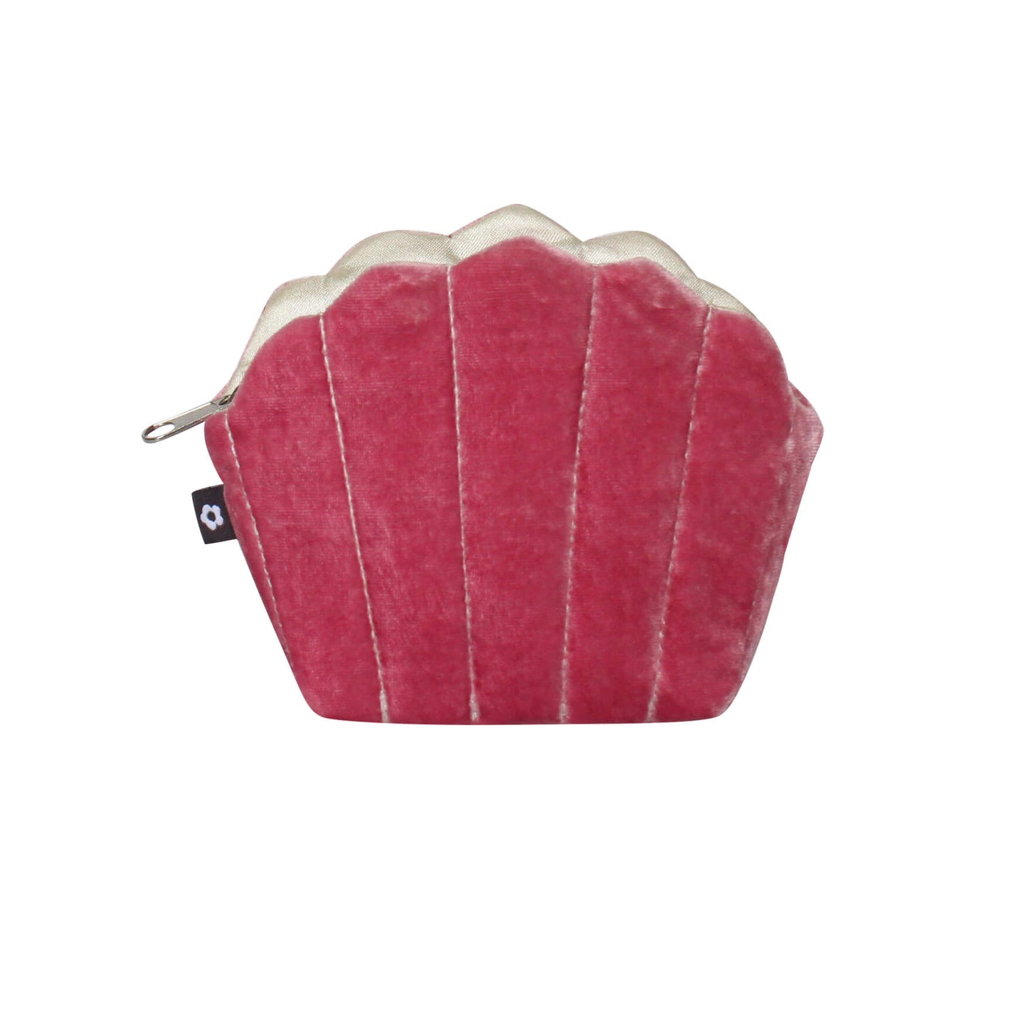 Pink Silk Velvet Clam Purse | The Jewellery Stop