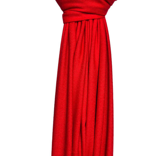 Red Plain Wool Mix Scarf