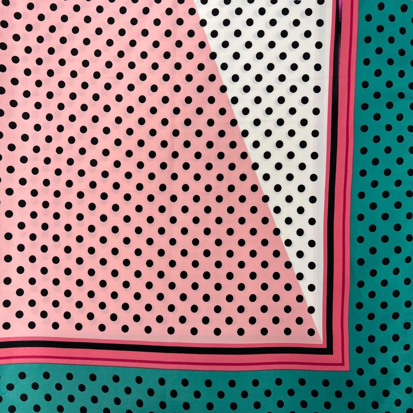 Vintage Inspired Pink Silky Polka Dot Scarf | The Jewellery Stop