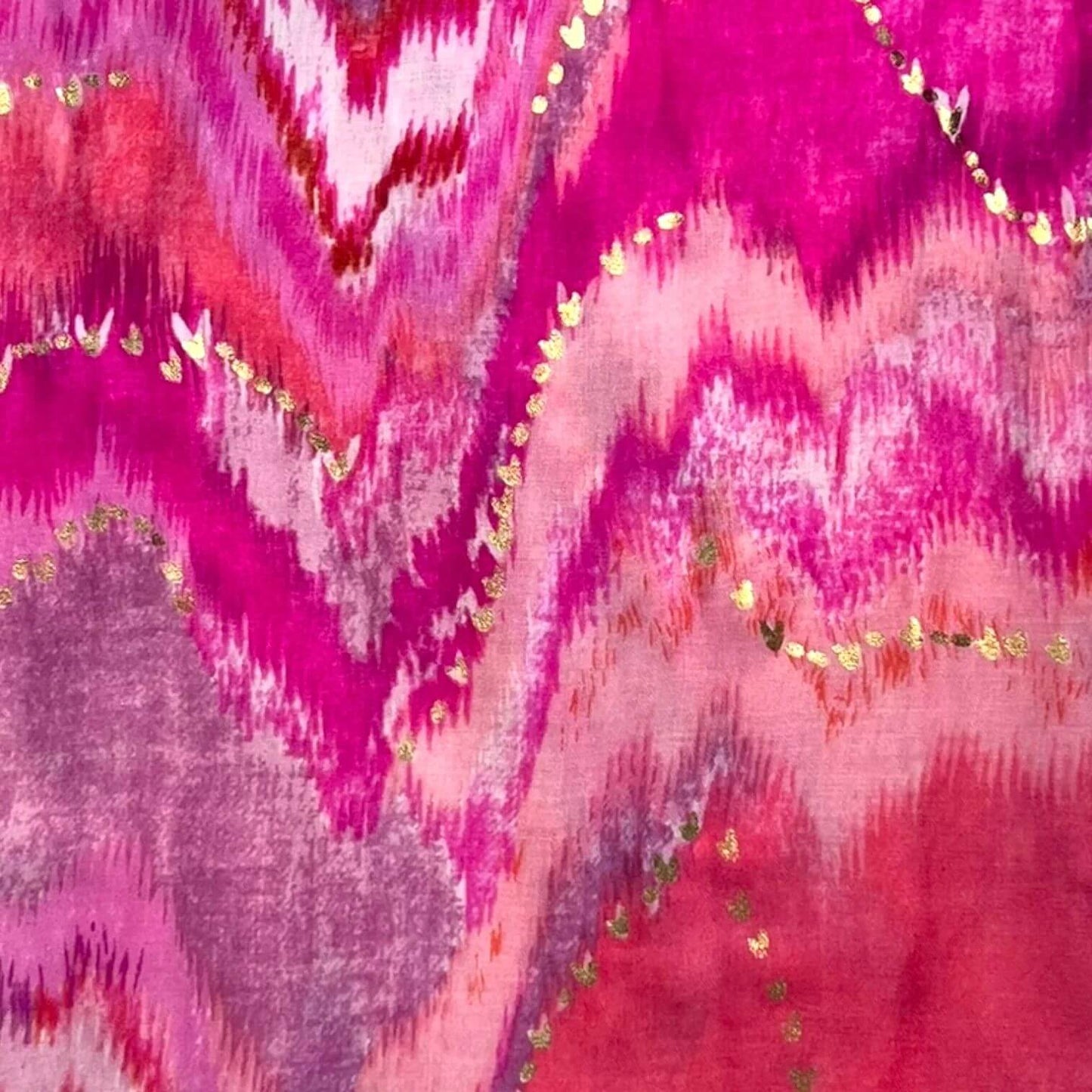 Pink Colourful Wave Scarf with Fringes | The Jewellery Stop