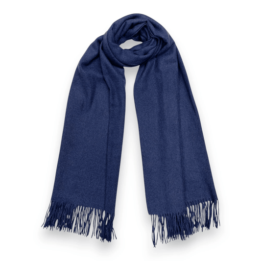 Navy Premium Wool Blend Winter Scarf | The Jewellery Stop