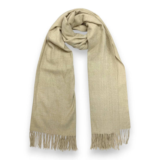 Beige Premium Wool Blend Winter Scarf