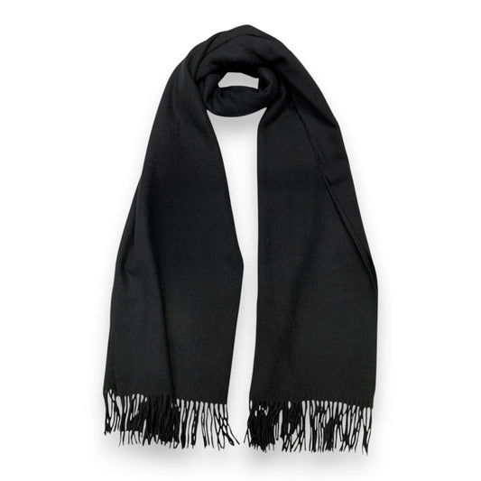 Black Premium Wool Blend Winter Scarf