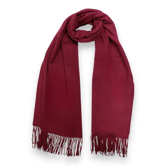 Burgundy Premium Wool Blend Winter Scarf