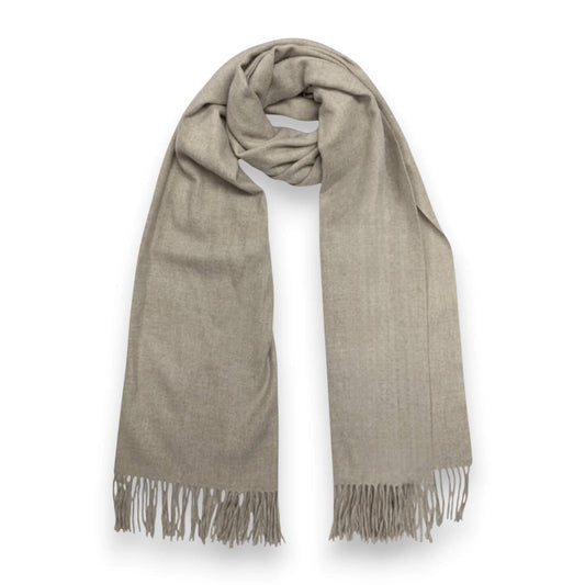Taupe Premium Wool Blend Winter Scarf