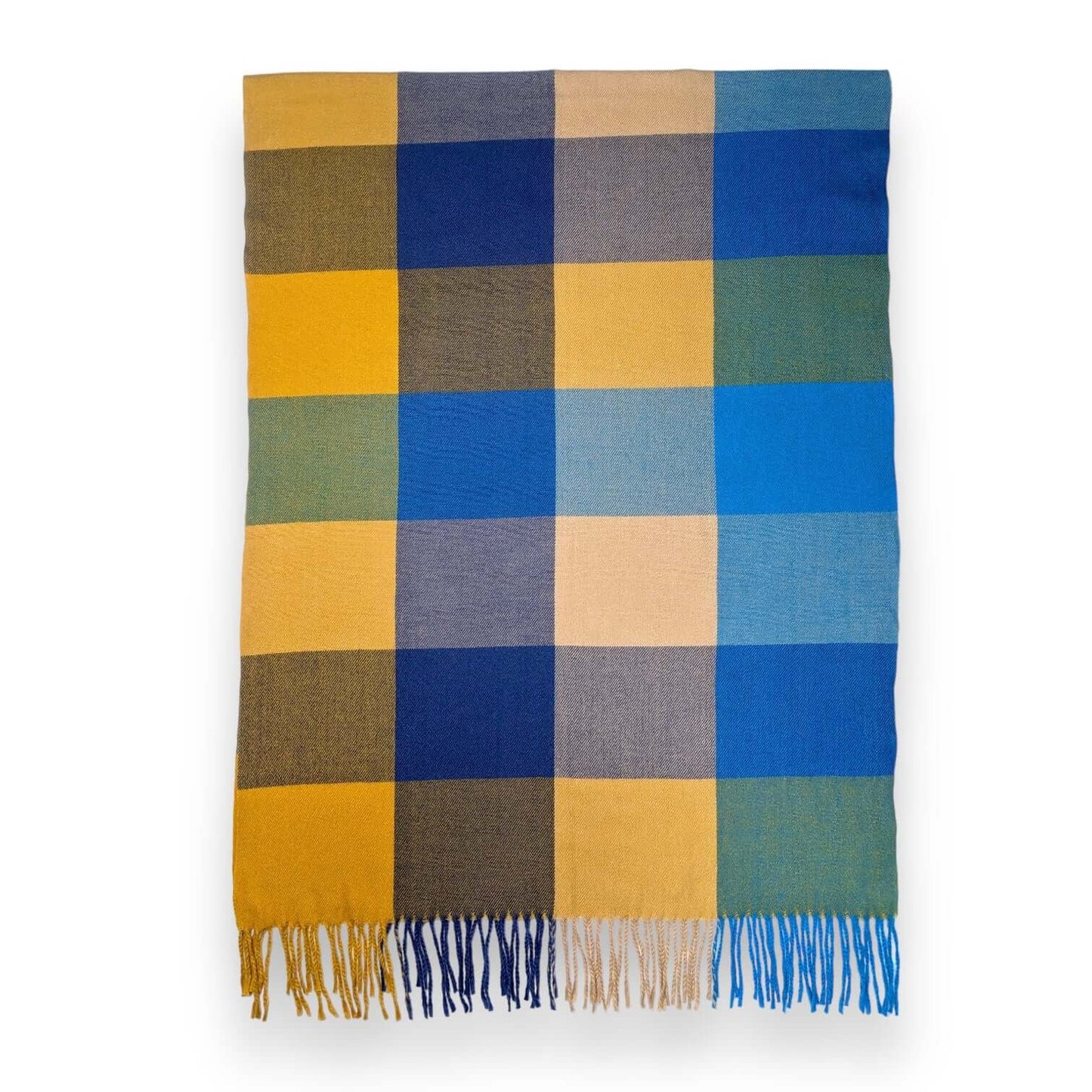 Sky Classic Check Print Wool Mix Winter Scarf | The Jewellery Stop
