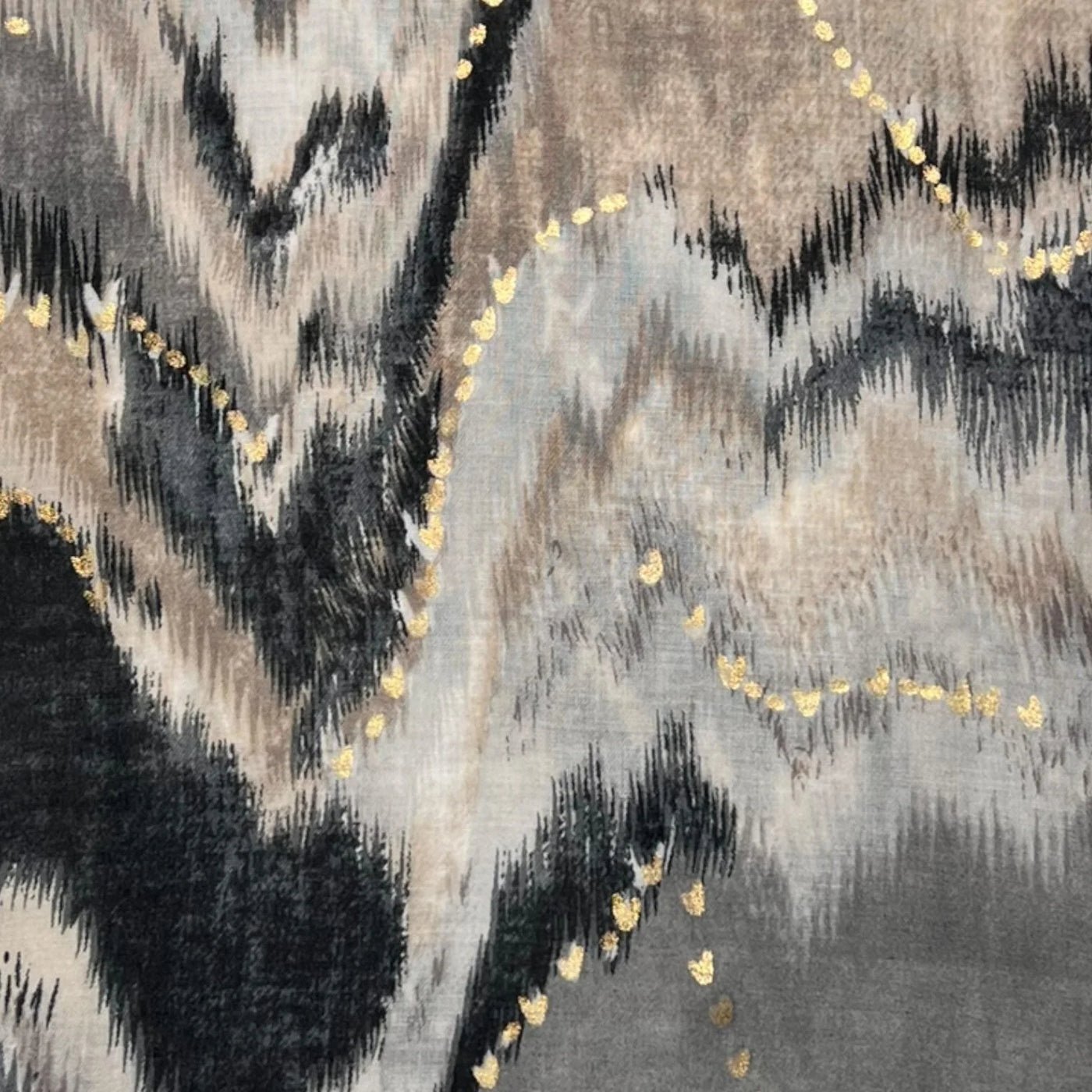 Black Colourful Wave Scarf With Fringes | The Jewellery Stop