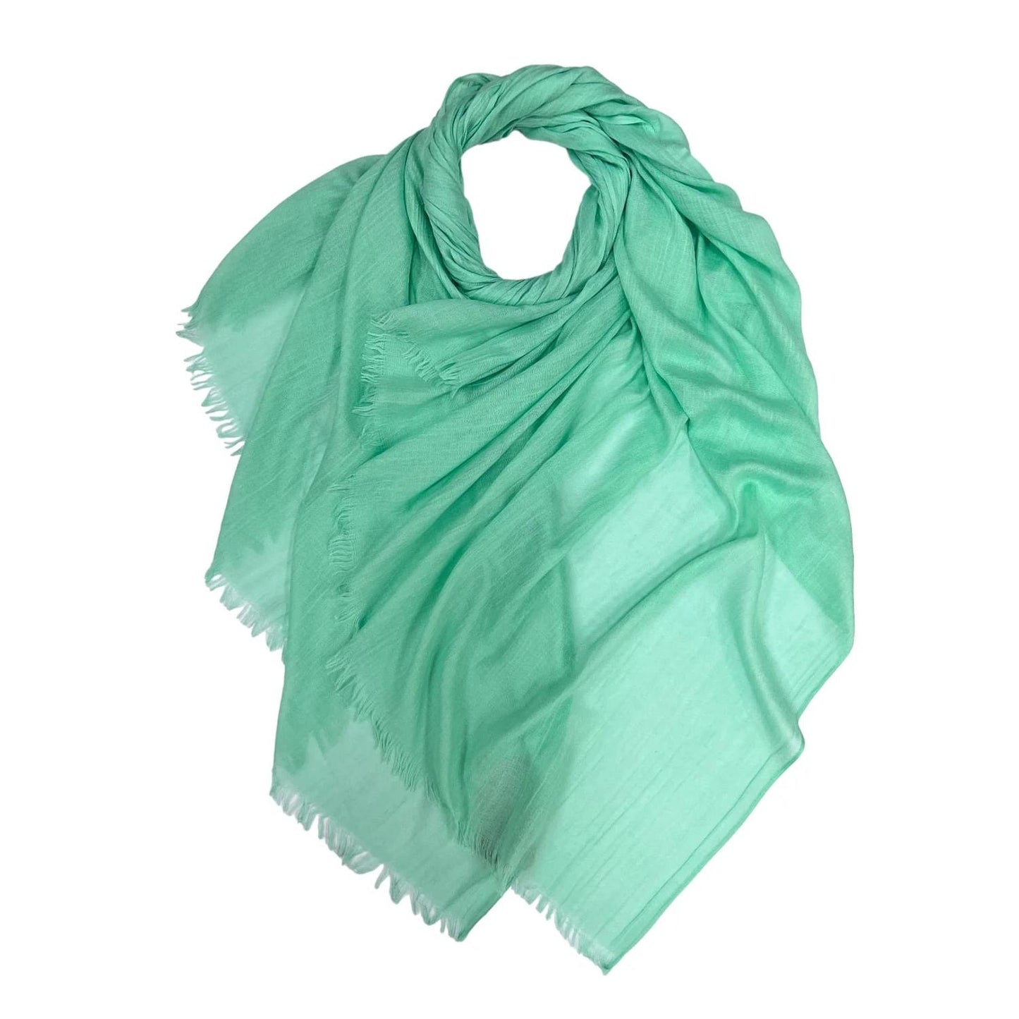 Mint Cotton Blend Plain Scarf | The Jewellery Stop