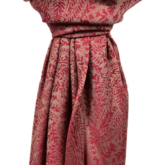 Burgundy Classic Paisley Pashmina Scarf