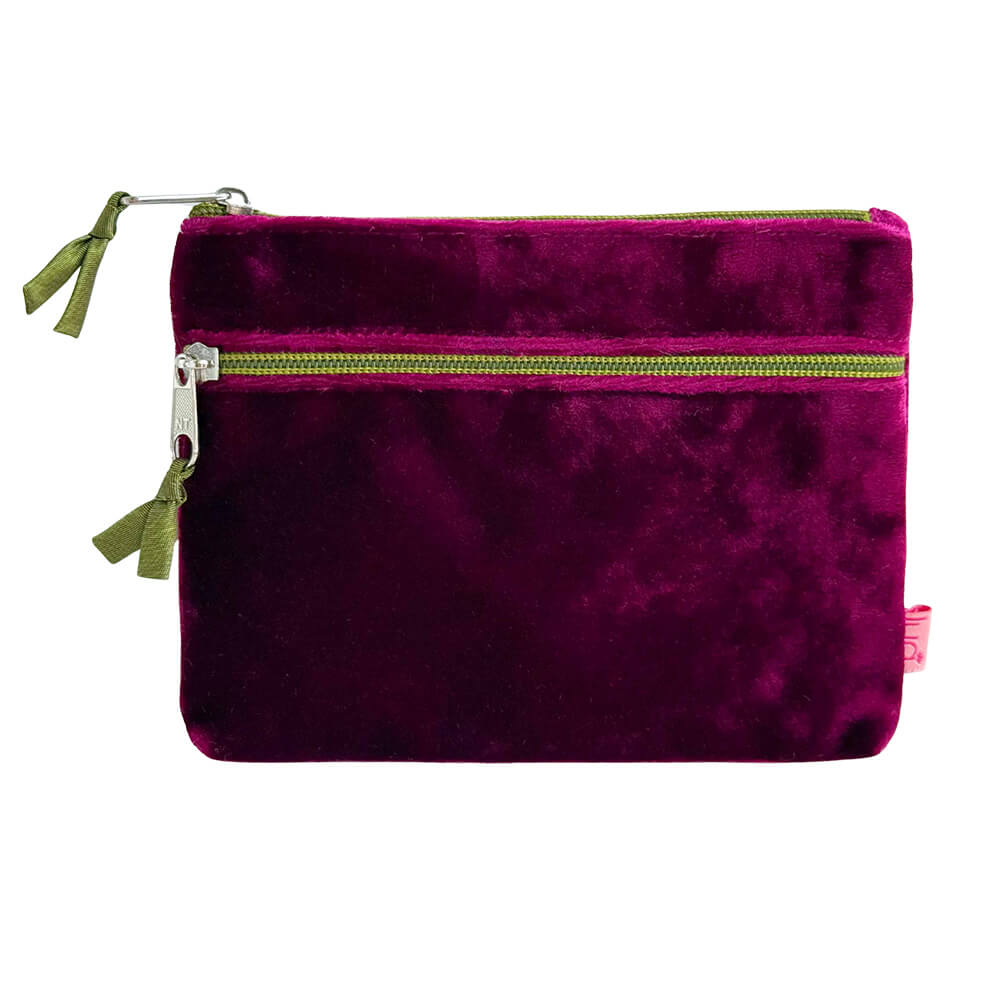 Burgundy Plain Velvet purse | The Jewellery Stop