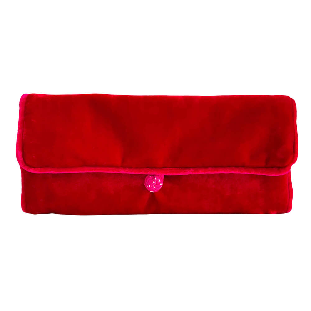 Red Velvet Jewellery Roll | The Jewellery Stop