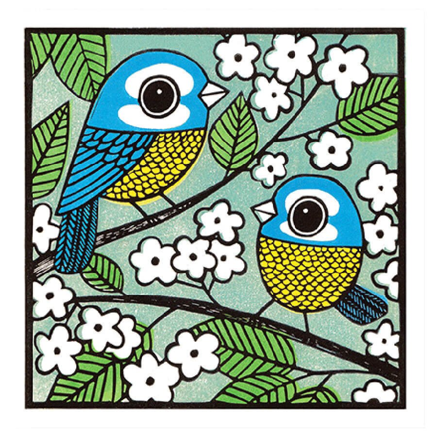 Cute Blue Tits Greeting Card | The Jewellery Stop