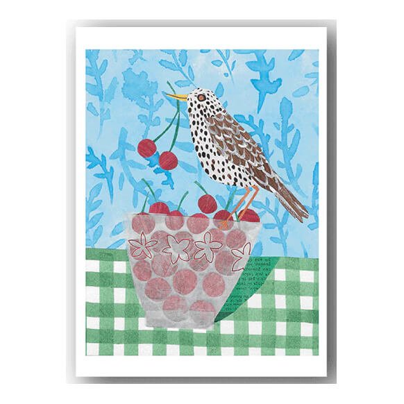 The Cherry Thief Greeting Card | The Jewellery Stop