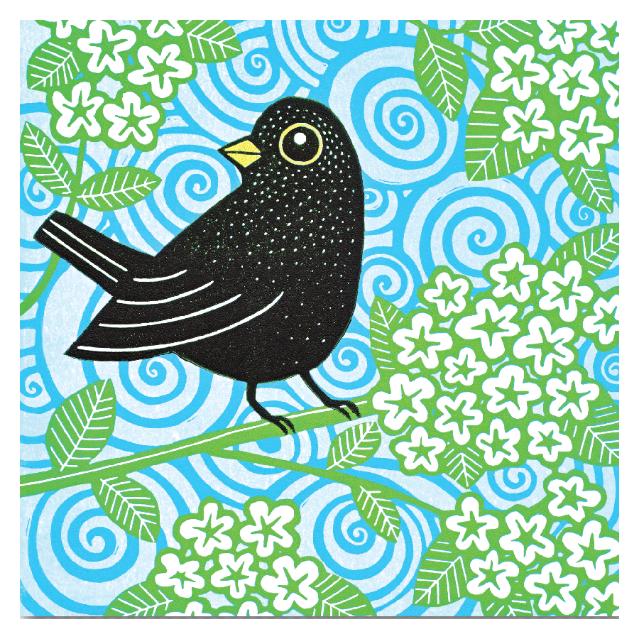 Blackbird Greeting Card