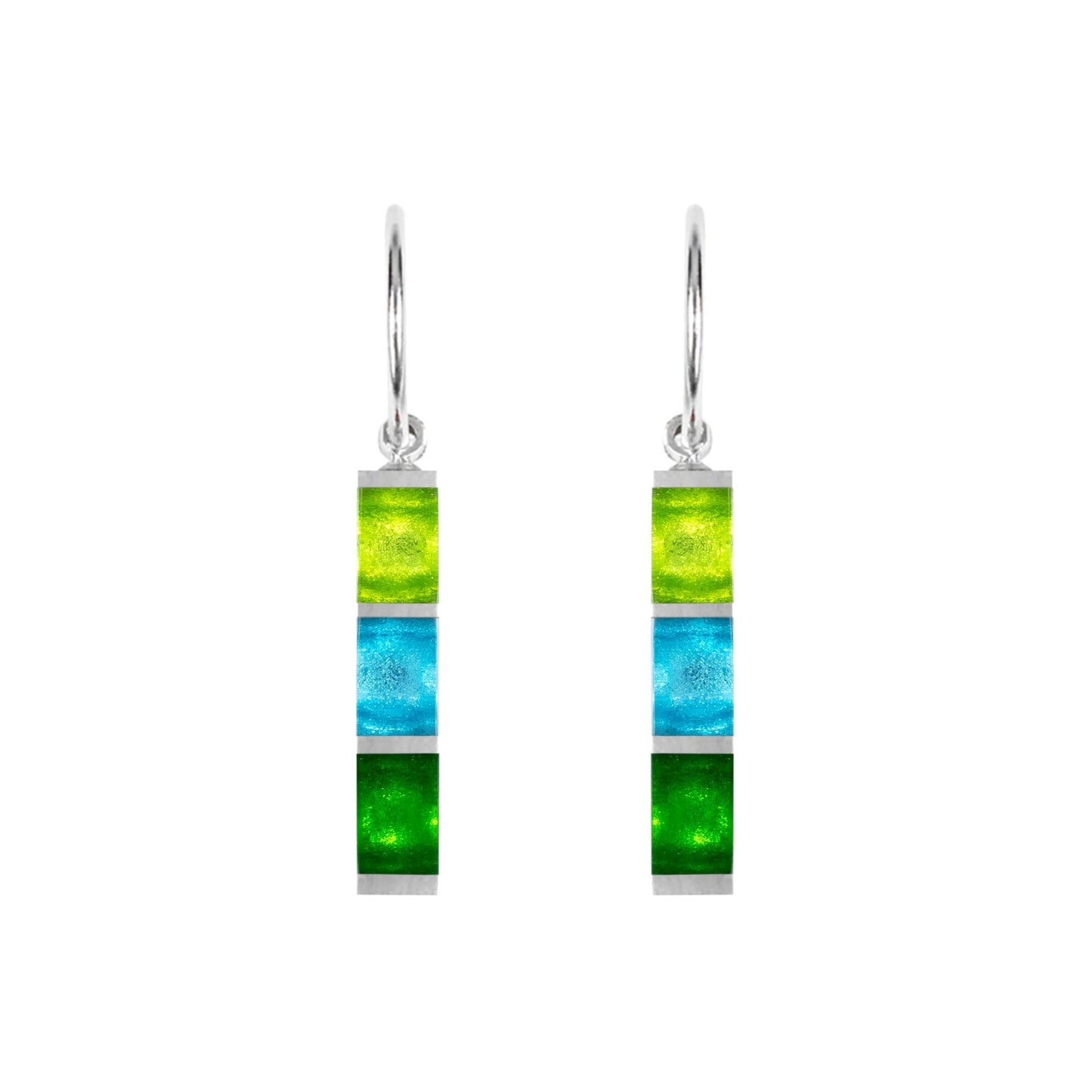 Neptune Pewter Stripes Shiny Creole Earrings | The Jewellery Stop