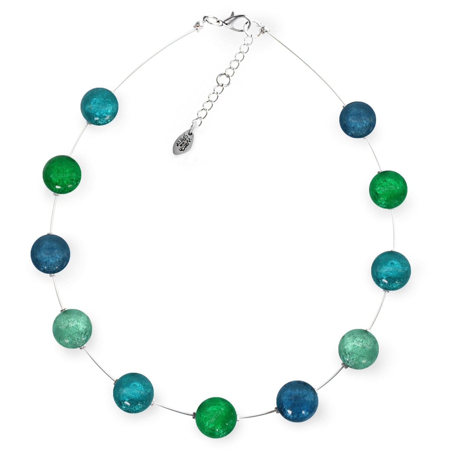 Verdigris Cabouchon Shiny Necklace | The Jewellery Stop