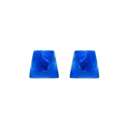 Azure Cleopatra Shiny Stud Earrings | The Jewellery Stop