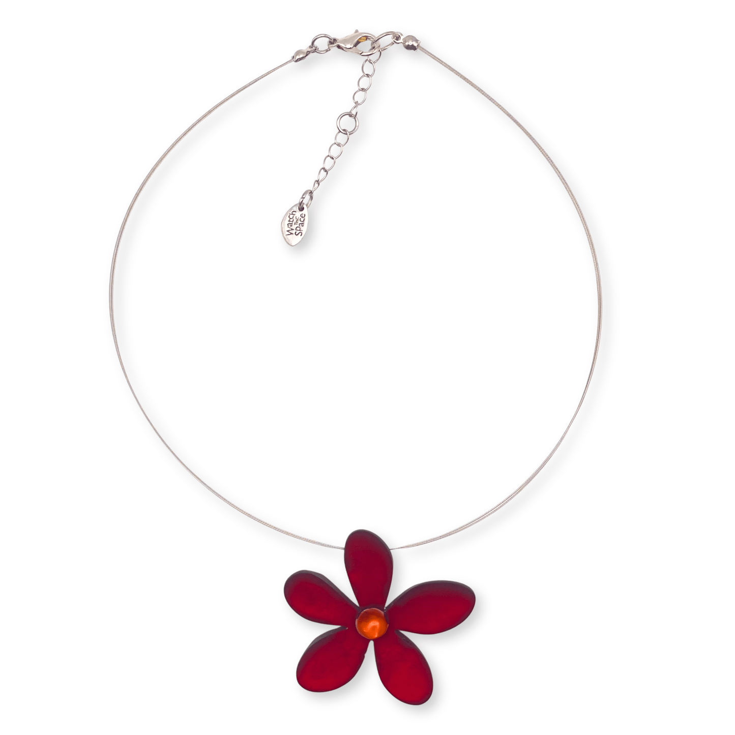 Red Flower Matte Large Pendant