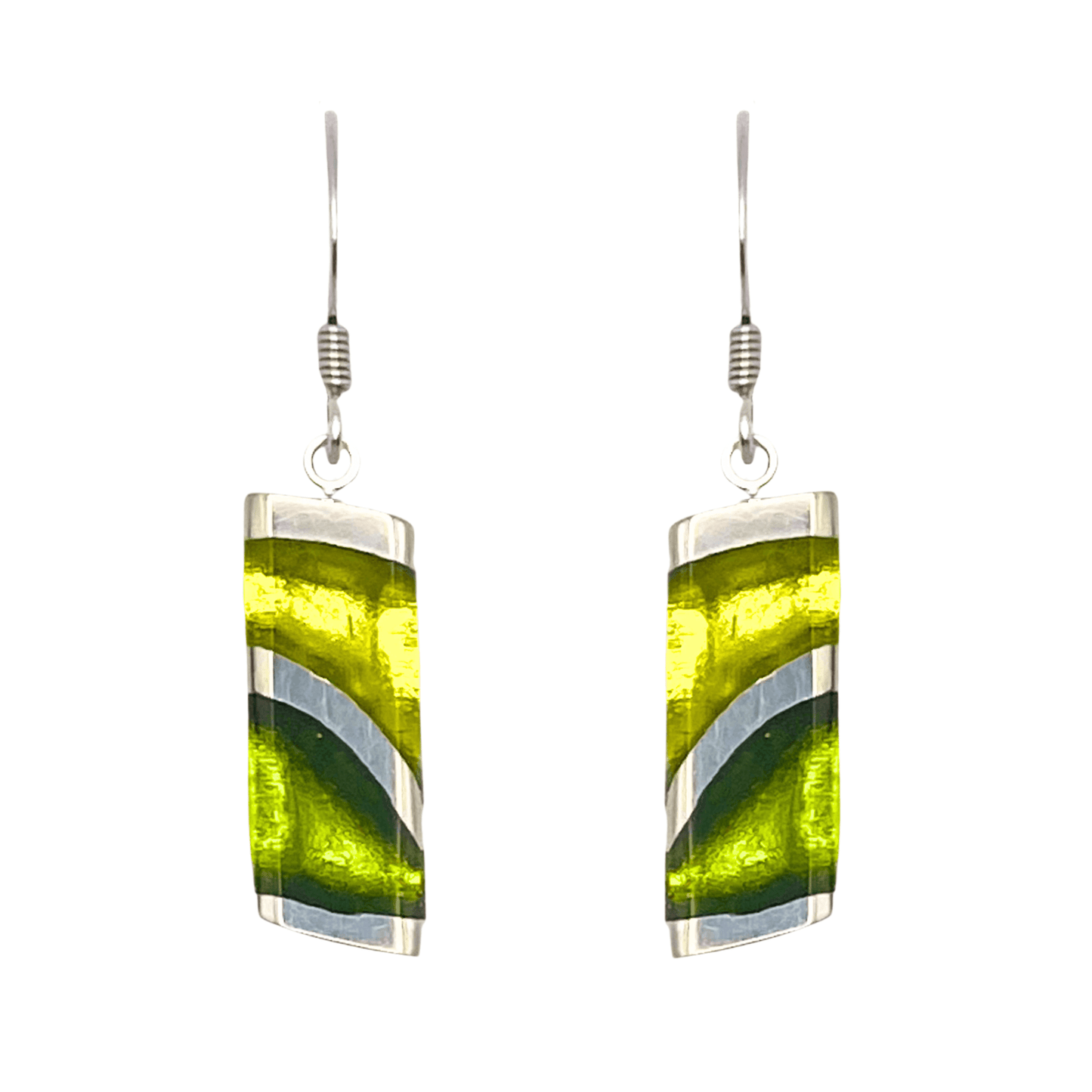 Citrus Lava Shiny Fish Hook Earrings | The Jewellery Stop