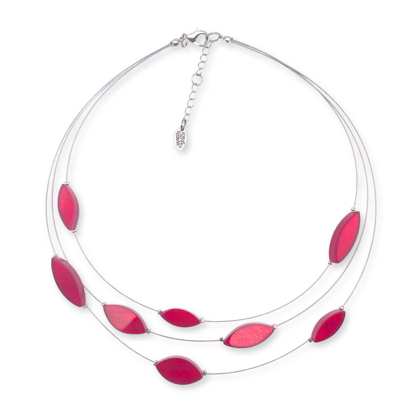 Red Petal Shiny Necklace