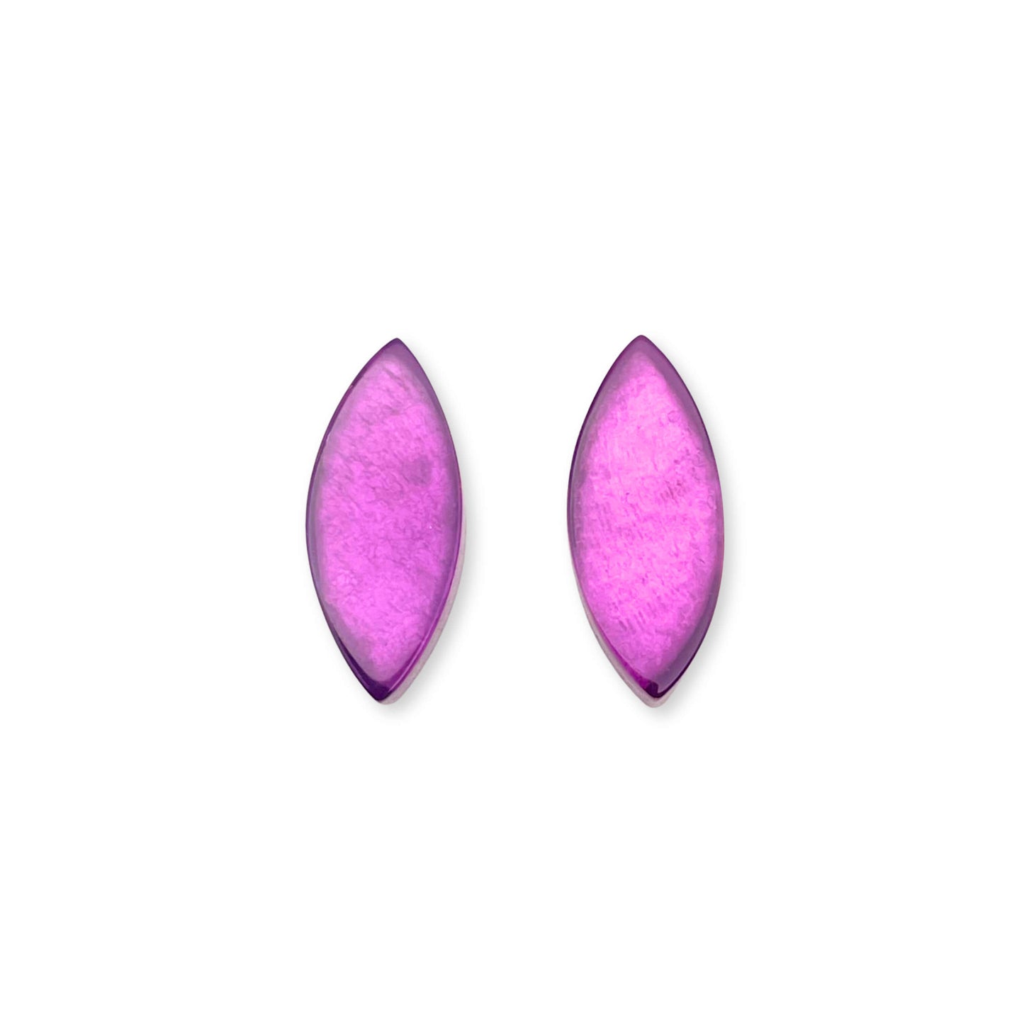 Rainbow Petal Shiny Stud Earrings