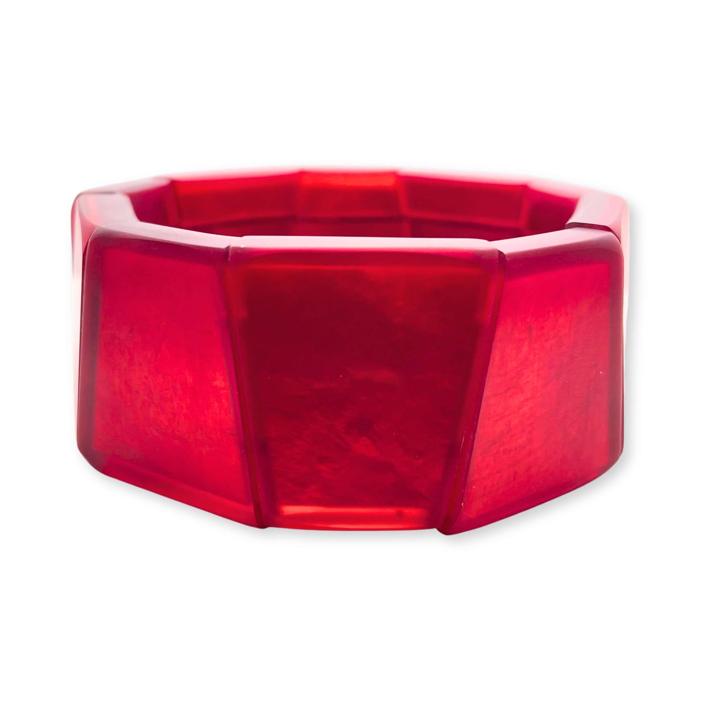 Red Shell Collar Matte Bangle