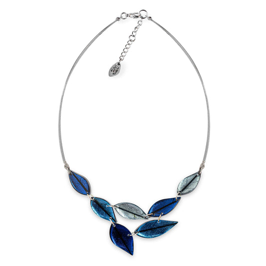 Atlantic Skeletal Leaf Shiny Necklace