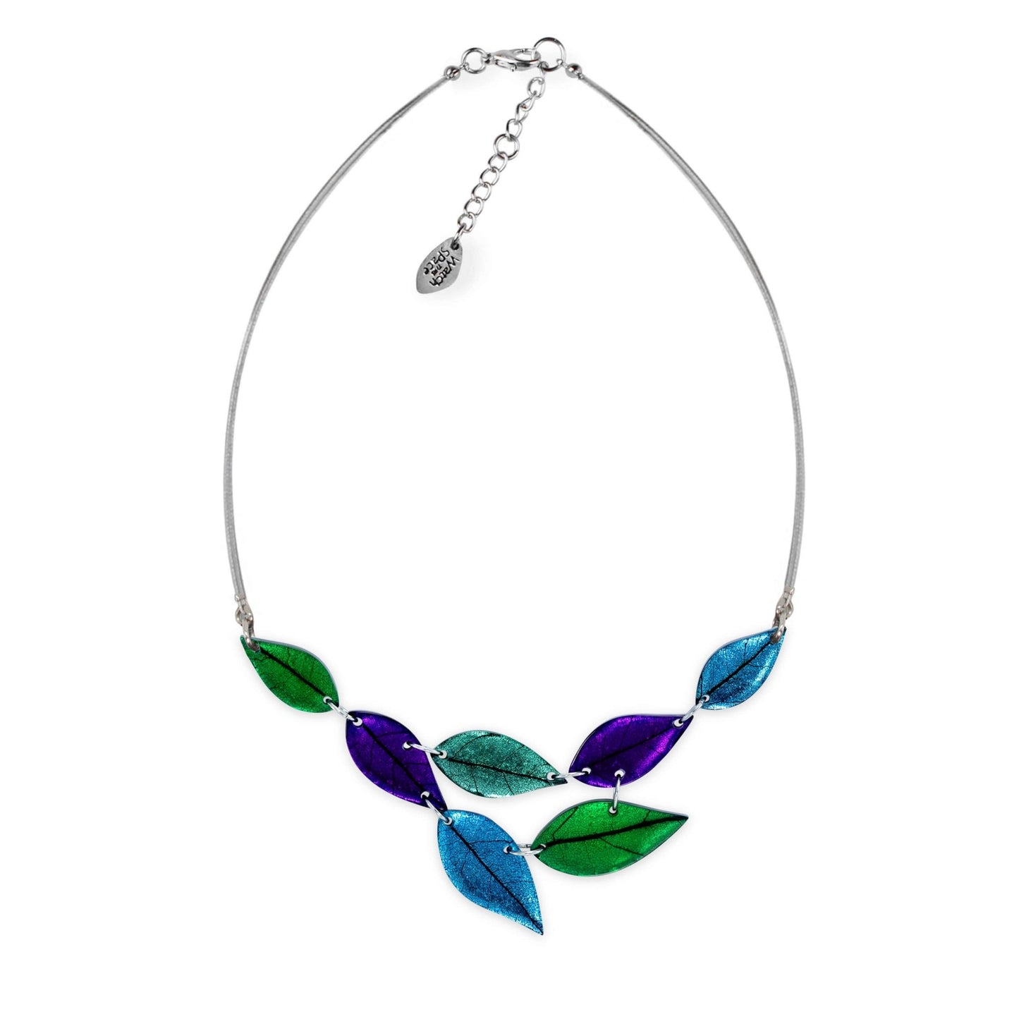 Aurora Skeletal Leaf Shiny Necklace | The Jewellery Stop