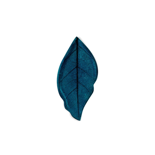 Verdigris Skeletal Leaf Shiny Brooch | The Jewellery Stop