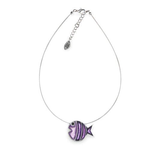 Sweetpea Bubble Fish Stripe Shiny Pendant