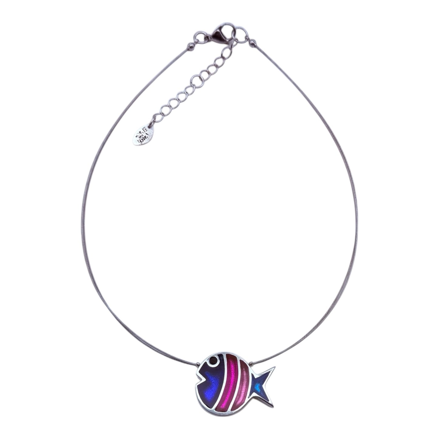 Paradise Bubble Fish Stripe Shiny Pendant | The Jewellery Stop
