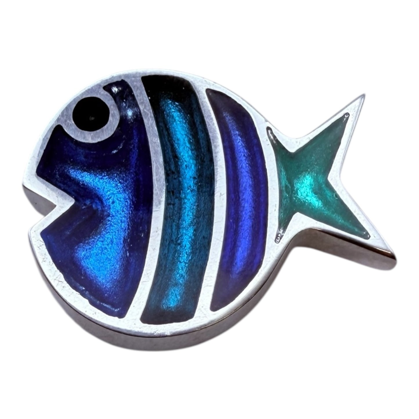 Crystal Bubble Fish Stripe Shiny Brooch | The Jewellery Stop