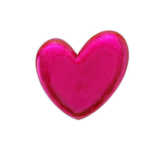 Fuchsia Love Heart Shiny Brooch | The Jewellery Stop