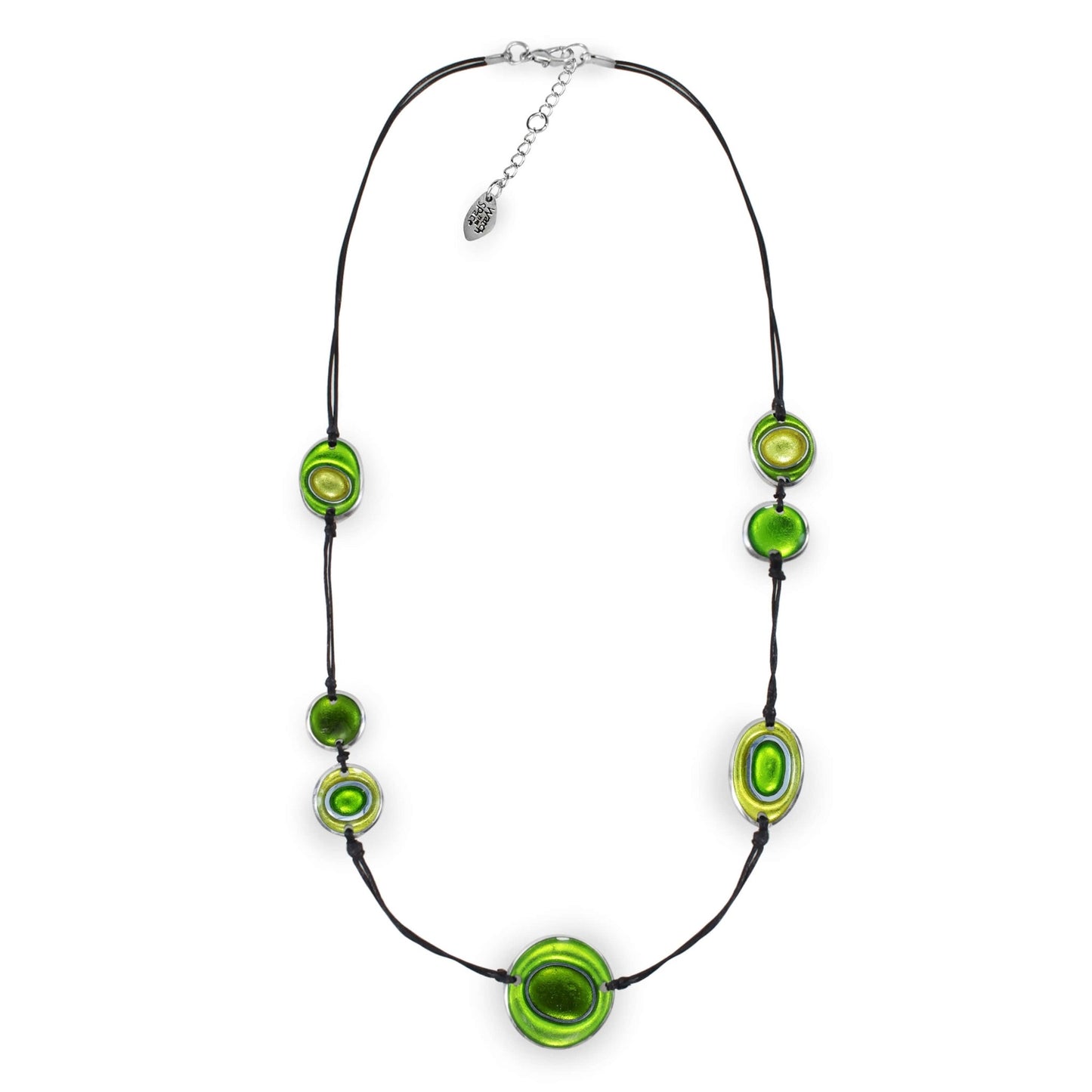 Citrus Organic Circles Shiny Long Necklace | The Jewellery Stop
