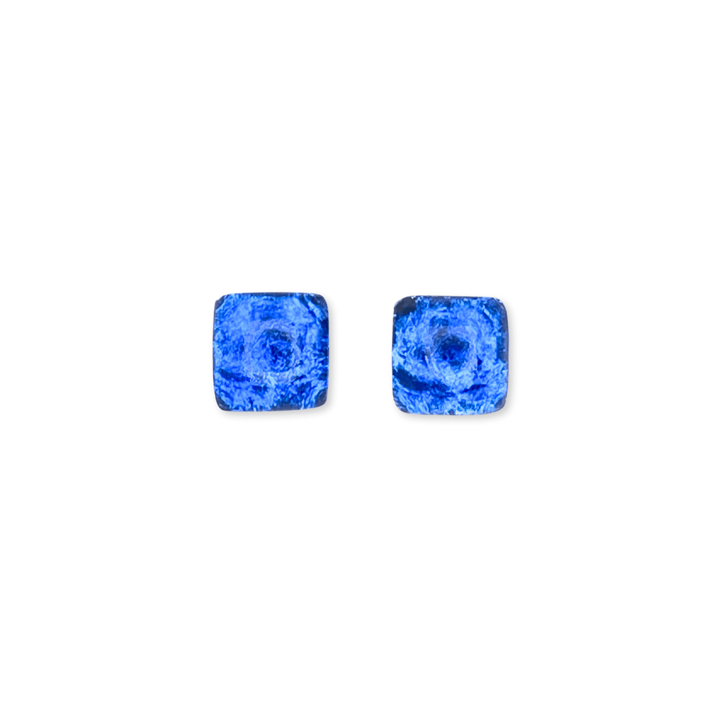 Atlantic Antique Square Shiny Small Stud Earrings