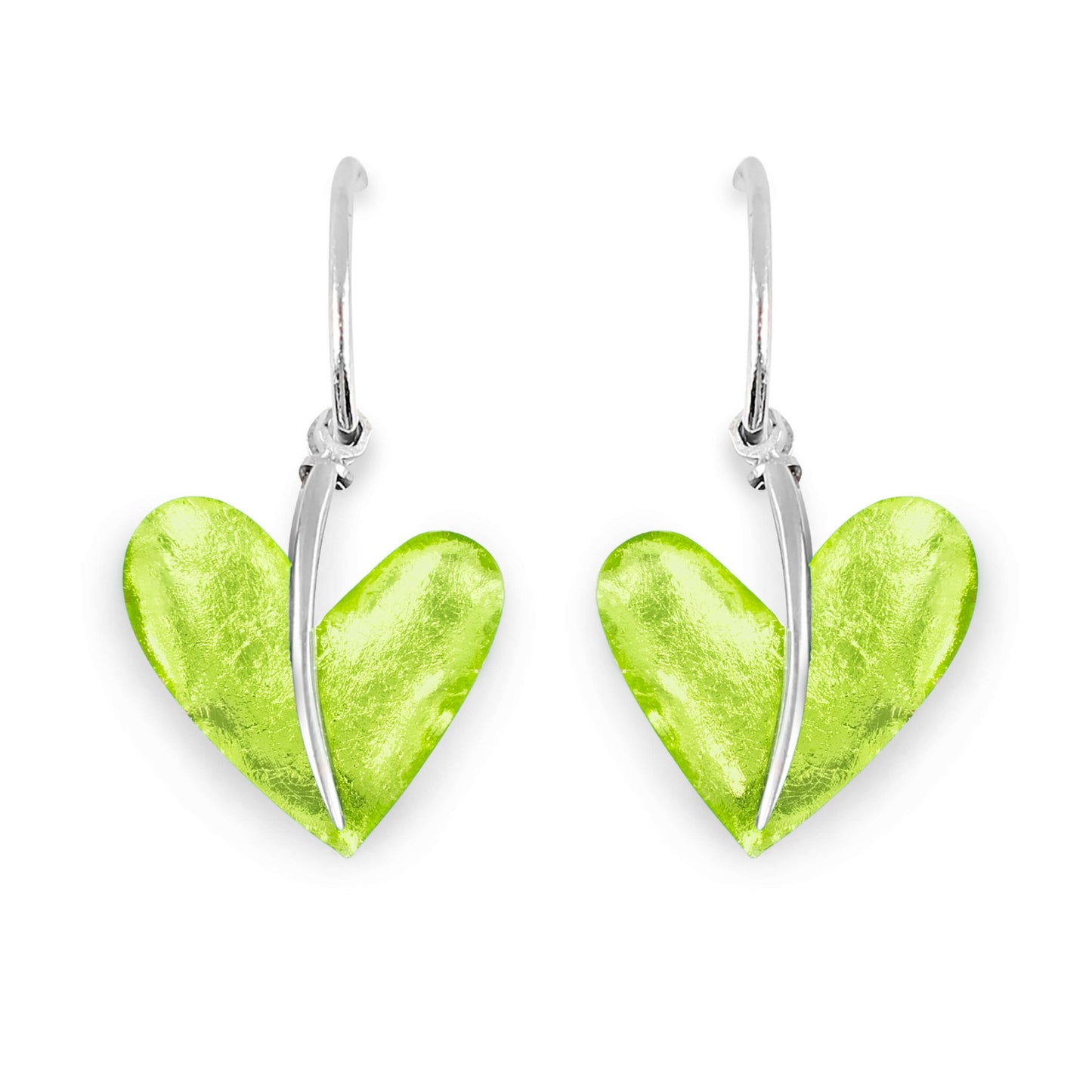 Neptune Lollipop Heart Shiny Double Sided Creole Earrings | The Jewellery Stop