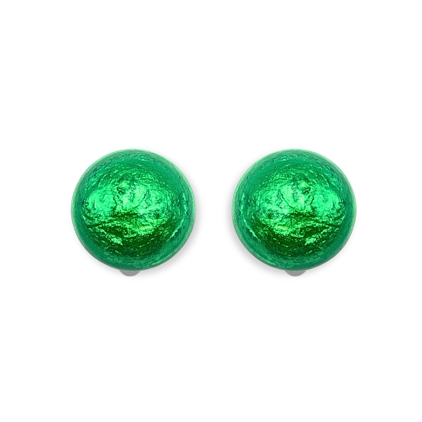 Aurora Cabouchon Shiny Clip Earrings