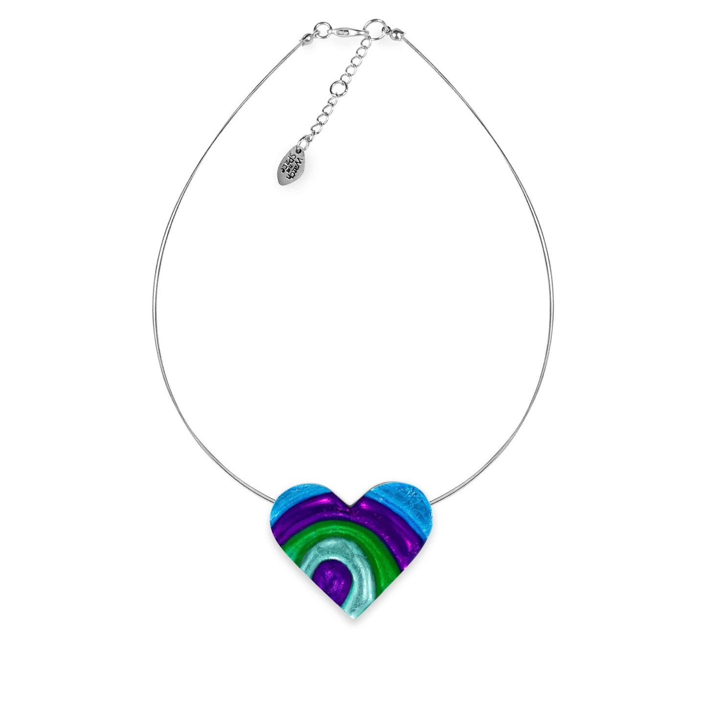 Aurora Heart Swirl Shiny Pendant | The Jewellery Stop