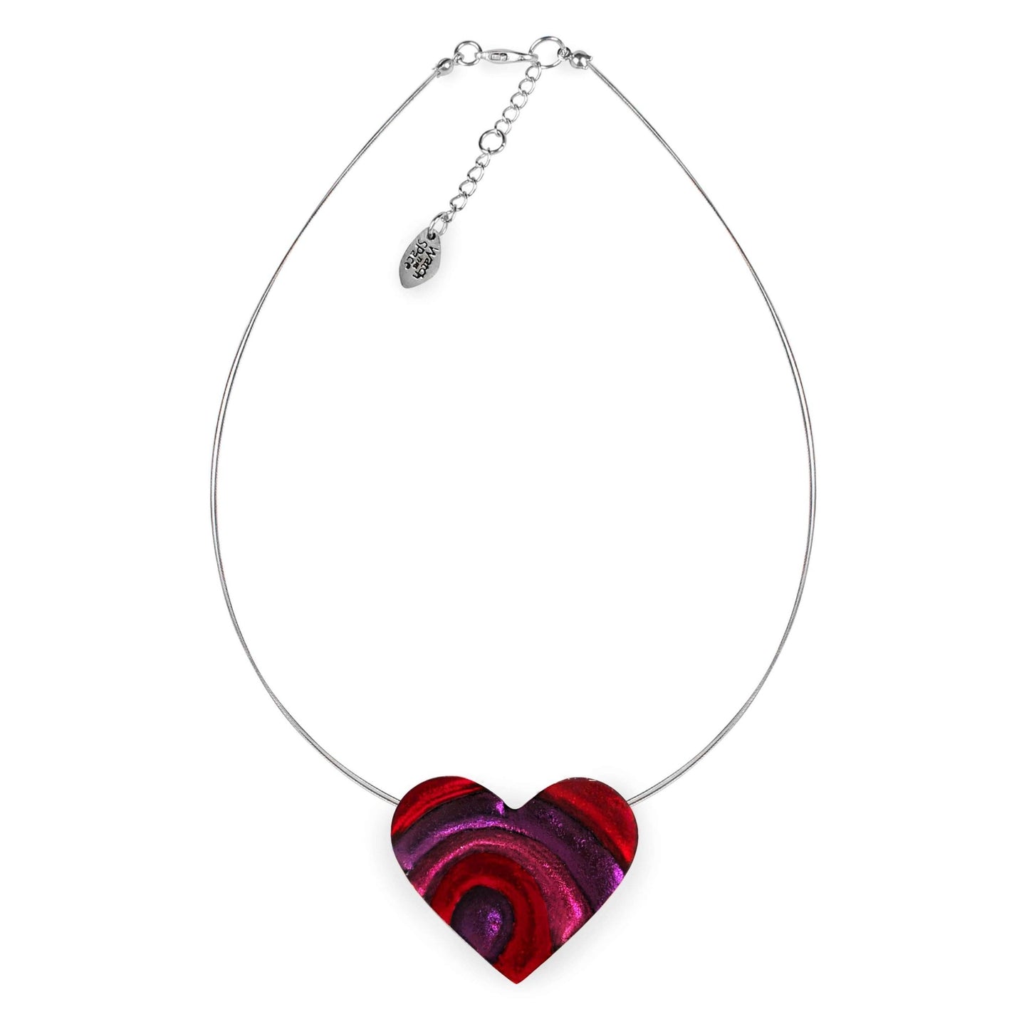 Rio Heart Swirl Shiny Pendant | The Jewellery Stop