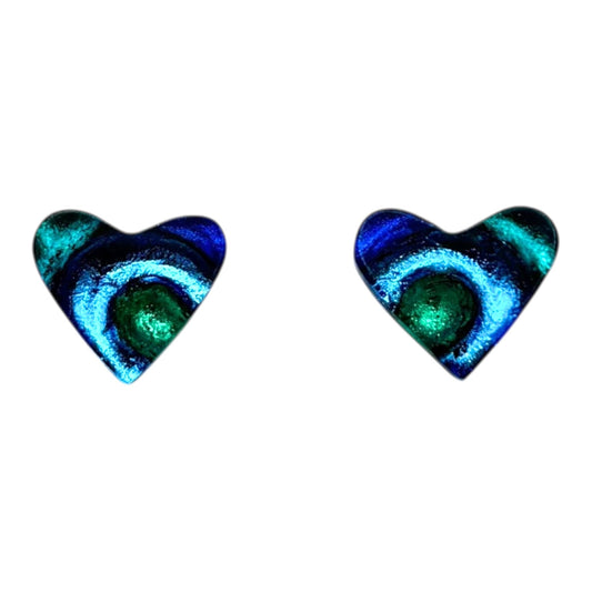 Crystal Heart Swirl Shiny Stud Earrings | The Jewellery Stop