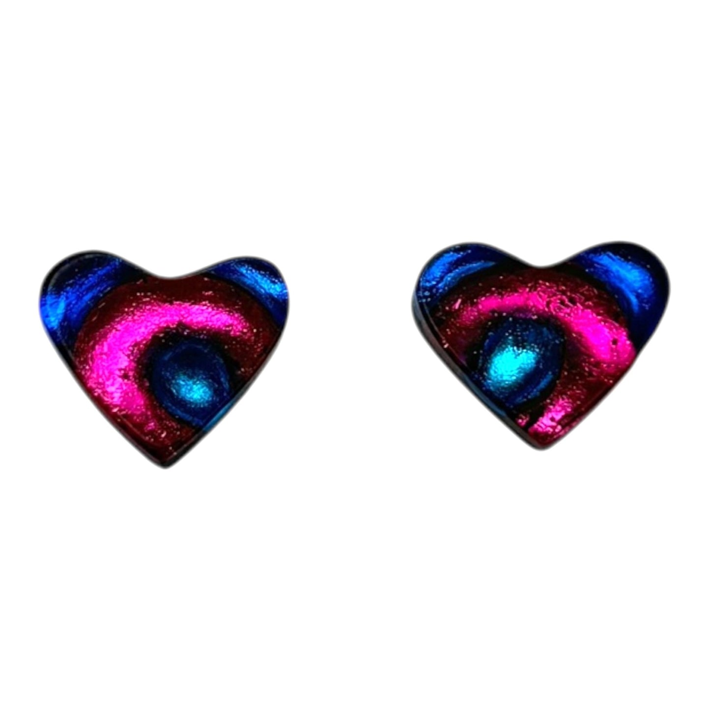 Paradise Heart Swirl Shiny Stud Earrings | The Jewellery Stop