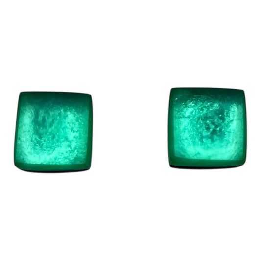 Crystal Square Buttons Matte Stud Earrings | The Jewellery Stop