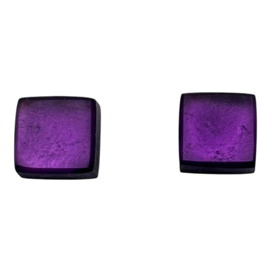 Rainbow Square Buttons Matte Stud Earrings | The Jewellery Stop