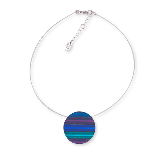 Peacock Geometric Circles Matte Pendant