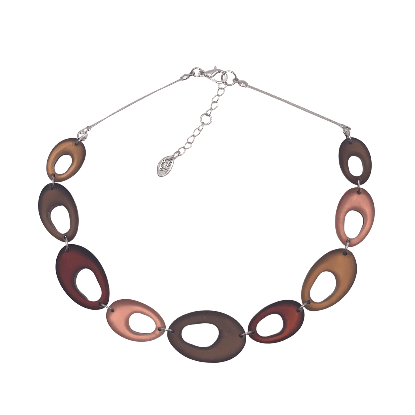 Nougat Hollow Nuggets Matte Necklace | The Jewellery Stop