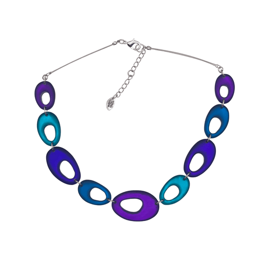 Peacock Hollow Nuggets Matte Necklace | The Jewellery Stop