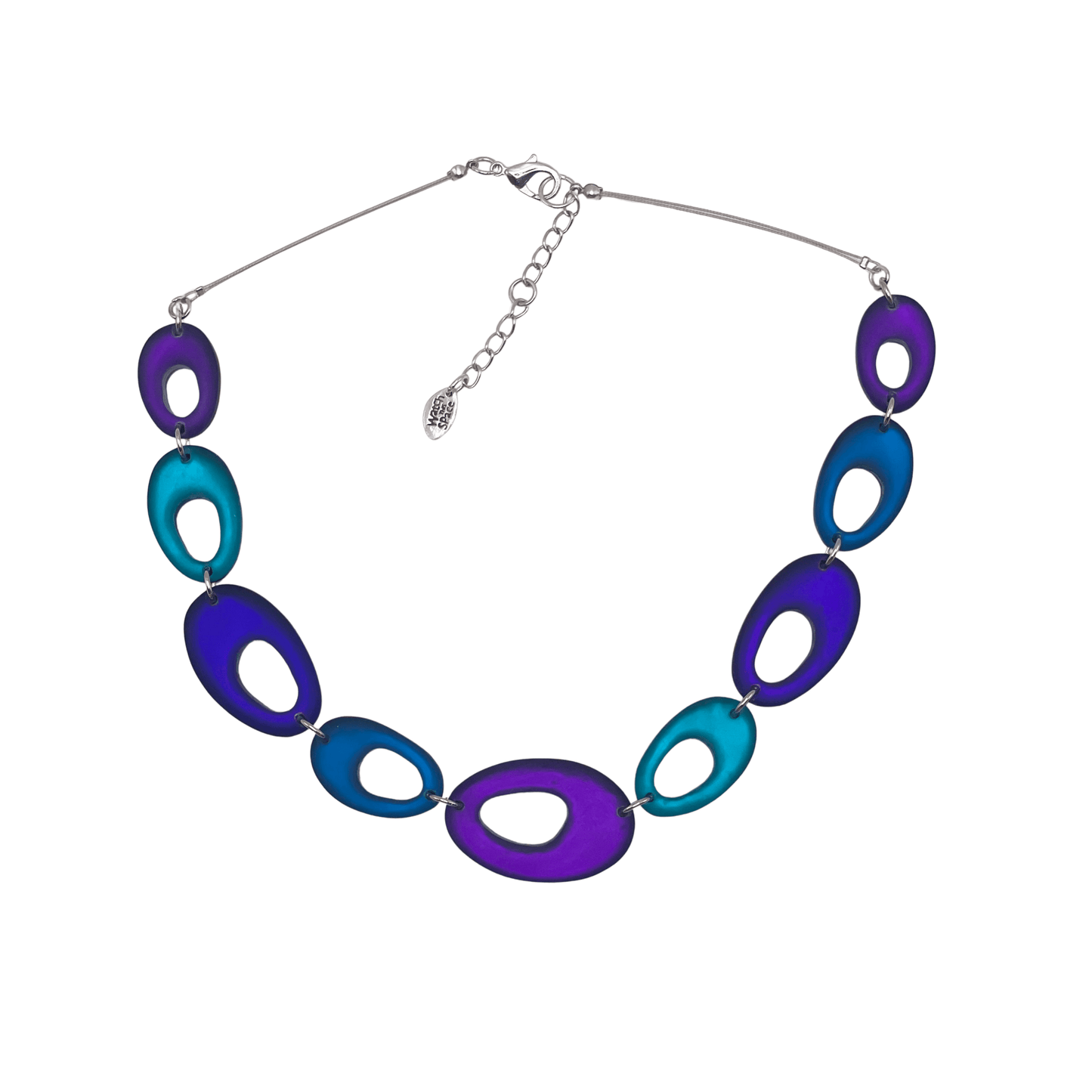 Peacock Hollow Nuggets Matte Necklace | The Jewellery Stop