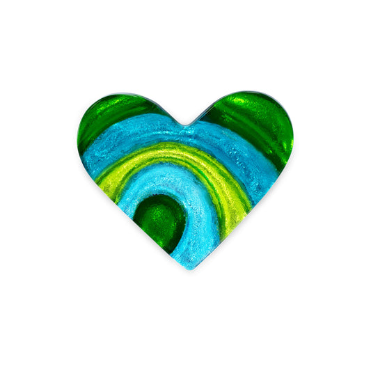 Neptune Heart Swirl Shiny Brooch